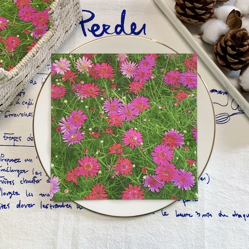 

20 шт./упаковка, бумажные салфетки в виде цветов