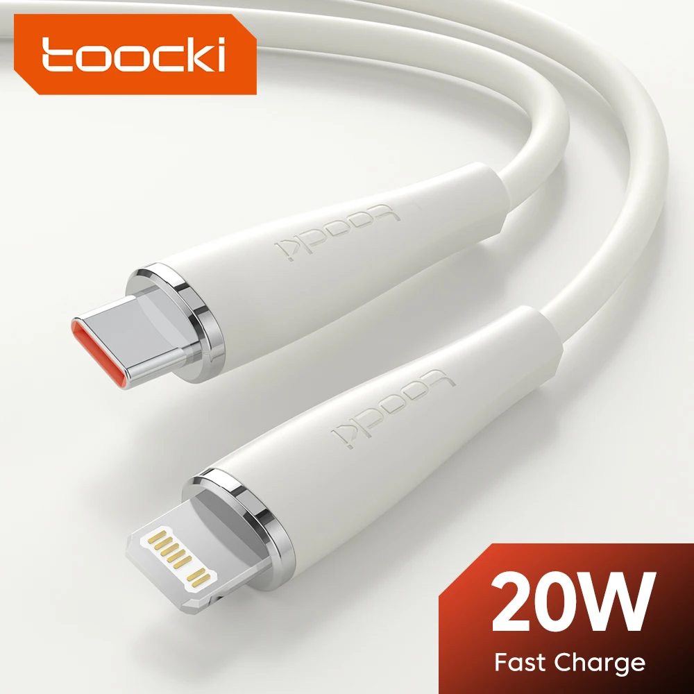 

Toocki USB Type C Cable For iPhone 14 13 12 Pro Max Mini Xs Xr X 8 Tablet PD 20W Fast Charge Type C to Lightning Cable Wire Cord