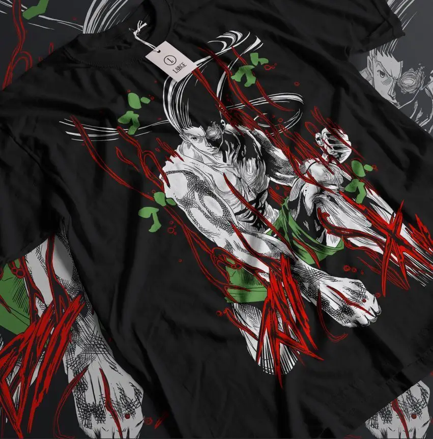 Футболка с изображением Хантера Hisoka Killua Meruem Zoldyck художественная футболка из