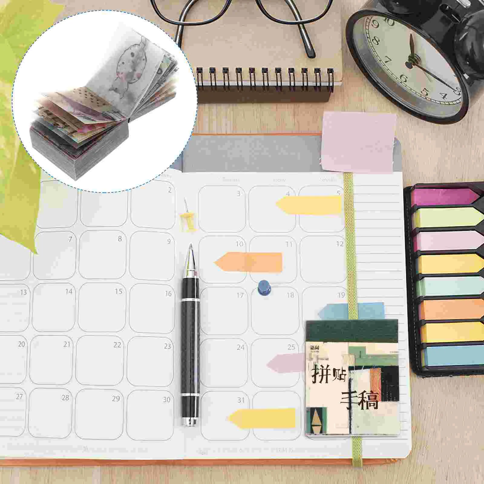 

365 Sheets Material Book Journal Craft Papers Letter Stickers Laptop Mini Supplies Wrapping