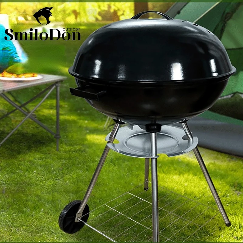 

Smilodon Outdoor Commercial Round Grill New Camping Korean Ceramic Camping Household Large Apple Charcoal Grilled Barbecue Stove