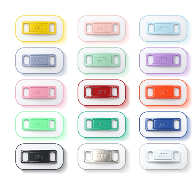 2PCS AF1 metal shoelace buckle is suitable for Air Force No.1 cricket shoes laces decoration sports shoes iron brand accessories