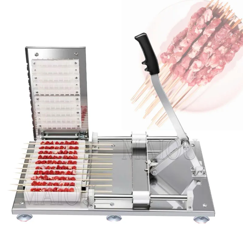 

Commercial Stainless Steel Barbecue Meat Skewer Machine Manual Meat Skewer Machine Stainless Steel Penetrator