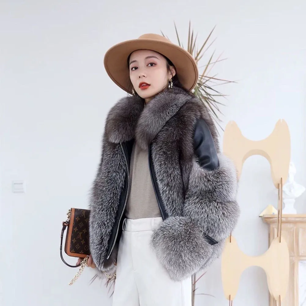 Faux Fox Fur Coat Woman Winter Fashion 2022 New Hairy Jackets Elegant Europe and America Y2k Luxury Designer Free Shipping