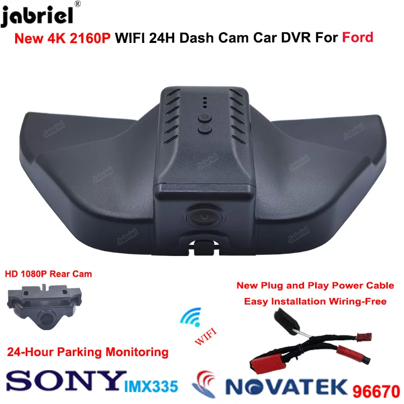 

UHD 4K 2160P Wifi Car DVR Video Recorder Dual Cameras For Lincoln Z 2022 2023 For Ford Mondeo EVOS 2022 2023 Car Dash Cam Camera