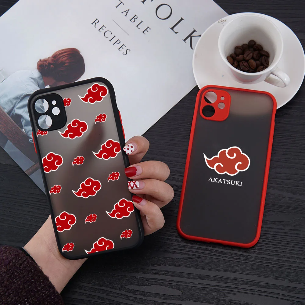

Cartoon Cute ANIME-Akatsuki-Pattern phone Case for Apple iPhone XR 11 12 13 Pro XS Max 6s 7 8 Plus SE2 Mini Shockproof Cover