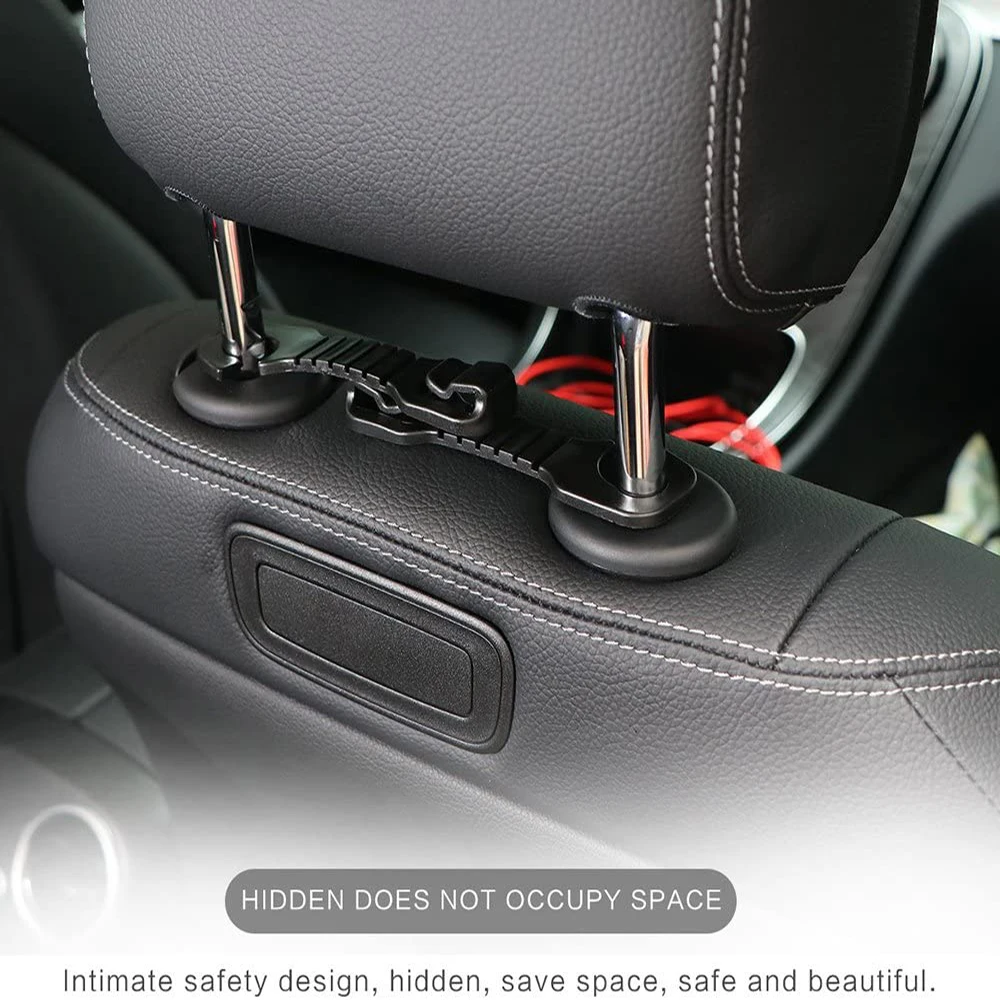 

2 Pcs Auto Car Seat Back Hooks Heavy Duty Car Seat Back Hooks Durable Vehicle Hanger Holders for Bags, Clothes, Purses