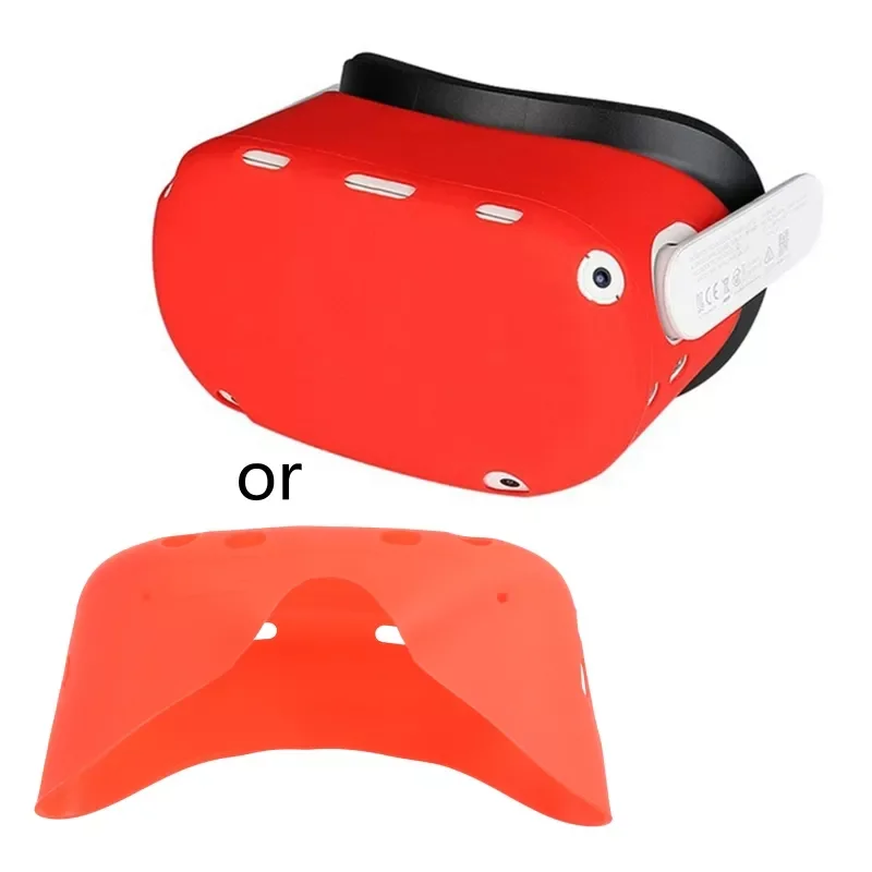 

Anti-Throw Headset Cover Soft Sleeve Silicone Protective Cover Case Compatible with Oculus Quest 2 VR Accessories A0NB