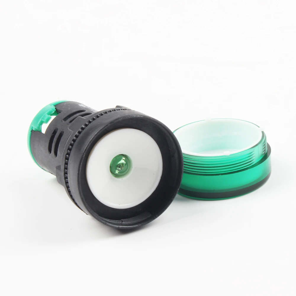 Сигнальная лампа водонепроницаемая ad16-22ds 22 мм переменный ток 12 В 24 110 220 зеленые