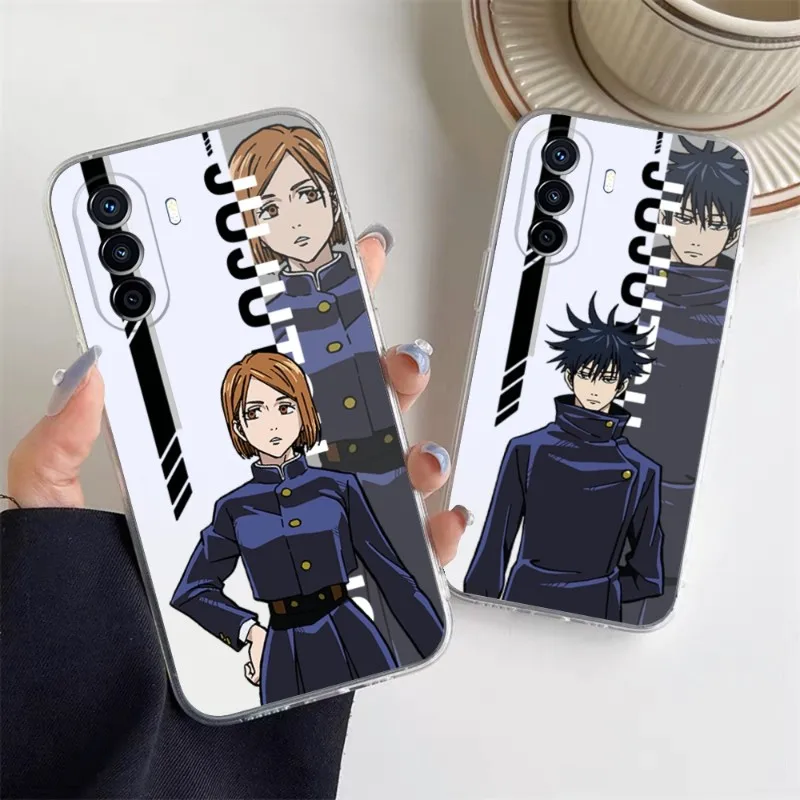 

Jujutsu Kaisen Anime Phone Case For Huawei P30 P50 P40Pro Plus Psmarts Mate 40 30 Y8 Y7 Honor60 50 Play4TPro Lite Transparent