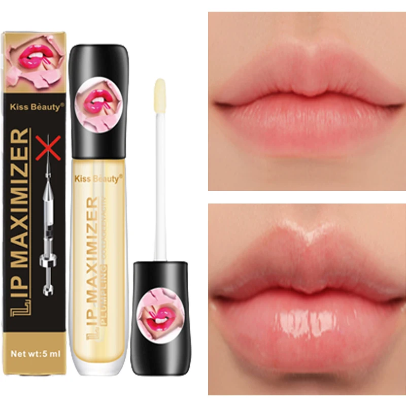 

Vitamin E Lip Glow Oil Honey Lip Plumper Extreme Sexy Plumping Lips Enhancer Serum Fade Fine Lines Brightening Moisturizing Care