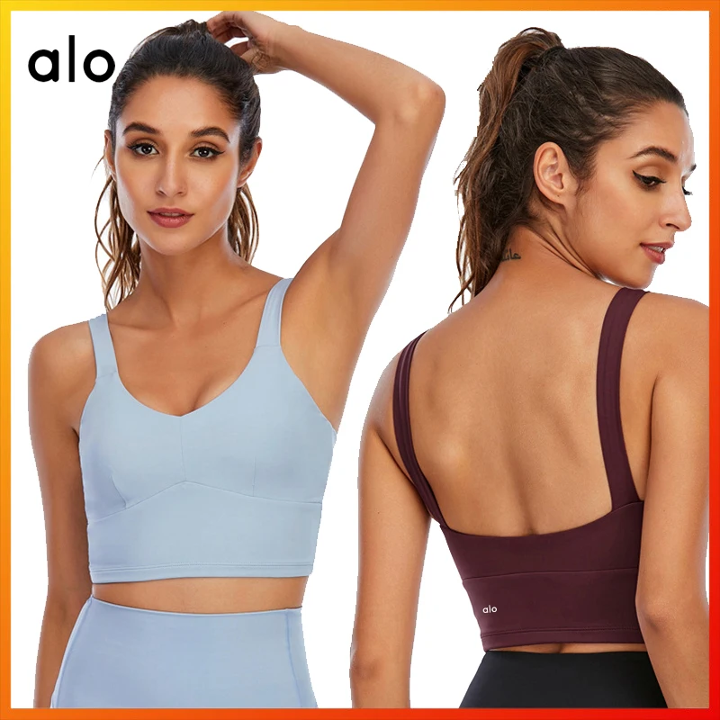 

Alo Yoga Summer New Women's Sports Bra Yoga Exercise Fitness Tube Top Three-color Sexy Shockproof Underwear ST20021