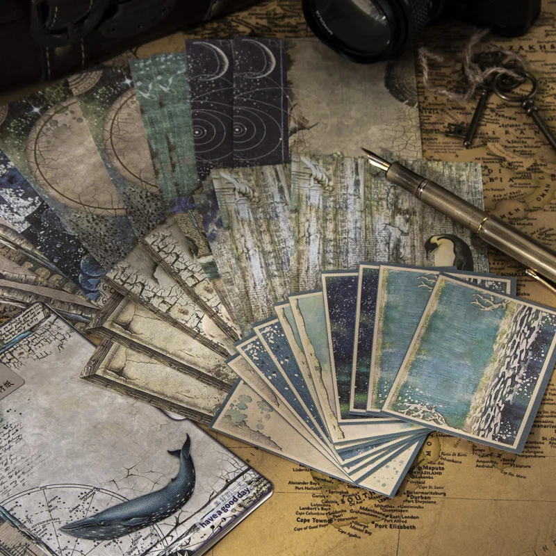 

30Pcs Material Paper Base background Diary Notebooks Writing Pads Handbook Decoration Scrapbook Cut 176*114MM