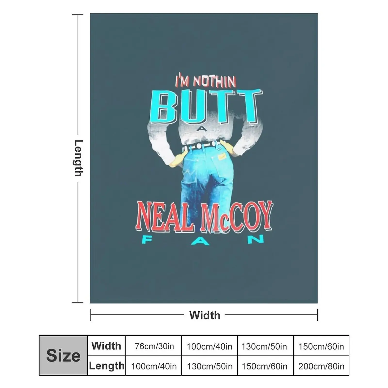 Одеяло 1990_s Neal McCoy Vintage Nothin_ BUTT a Fan Tour Promo Classic 90_s Country Music Concert