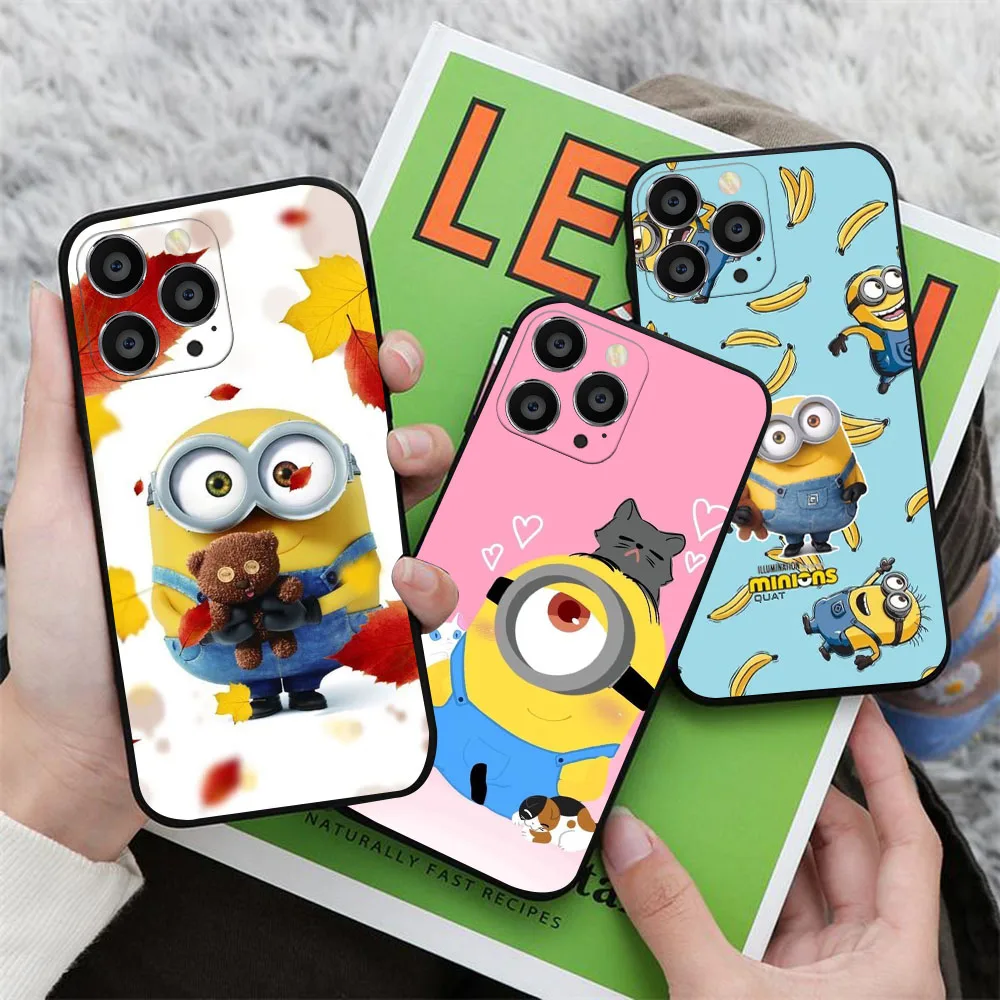Черный чехол AU-40 Love M-Minionss для Samsung A11 A12 A33 A42 A7 A8 A25 A15 A70 A71 A72 M30 A40S M30S Plus