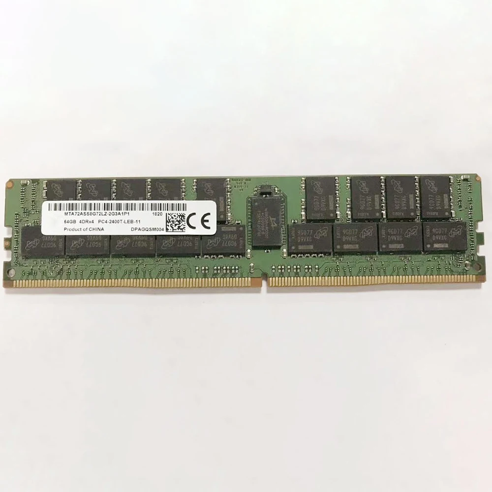 

1PCS For MT RAM 64GB 64G PC4-2400T DDR4 ECC REG LRDIMM 4DRX4 MTA72ASS8G72LZ-2G3A1P1 Server Memory High Quality Fast Ship