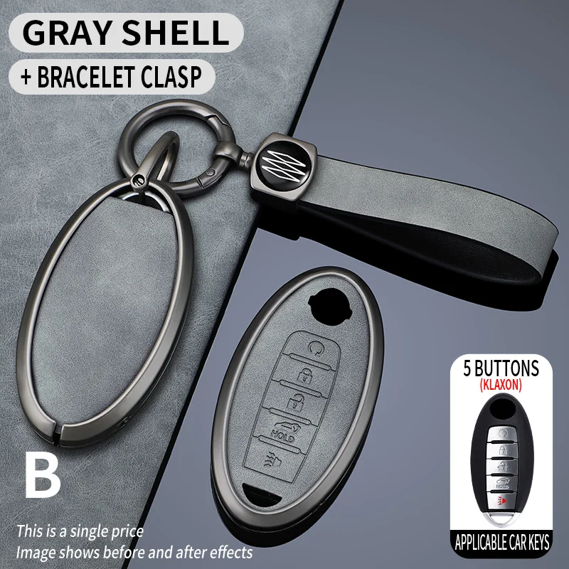 

Чехол Для Автомобильного Ключа Nissan Qashqai Juke J10 J11 X-Trail T32 T31 Kicks Tiida Pathfinder Note - На 2/3/4/5 Кнопок