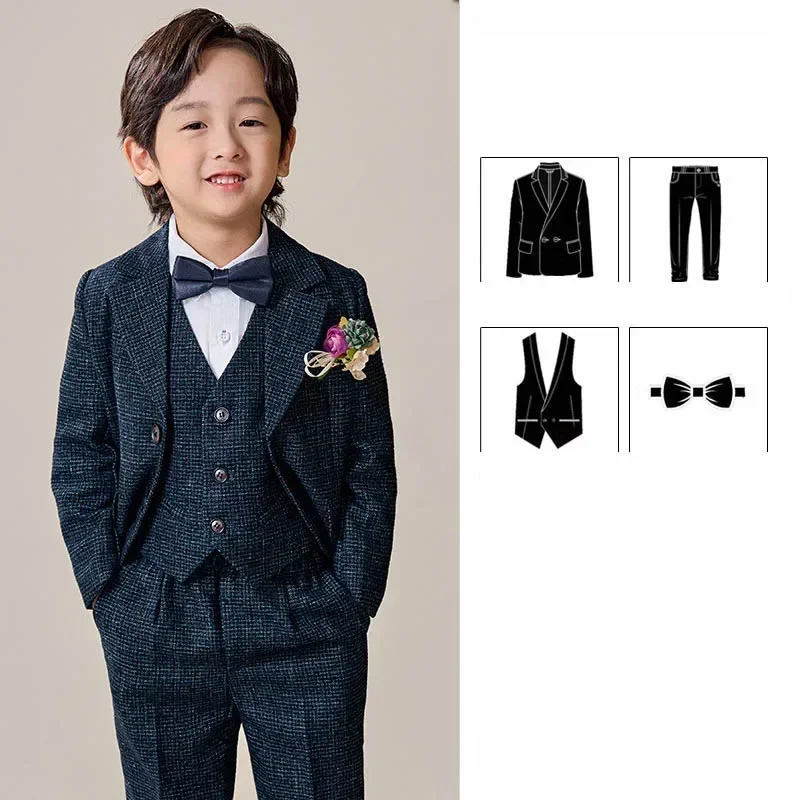 5 шт. детский костюм с жилетом и брюками