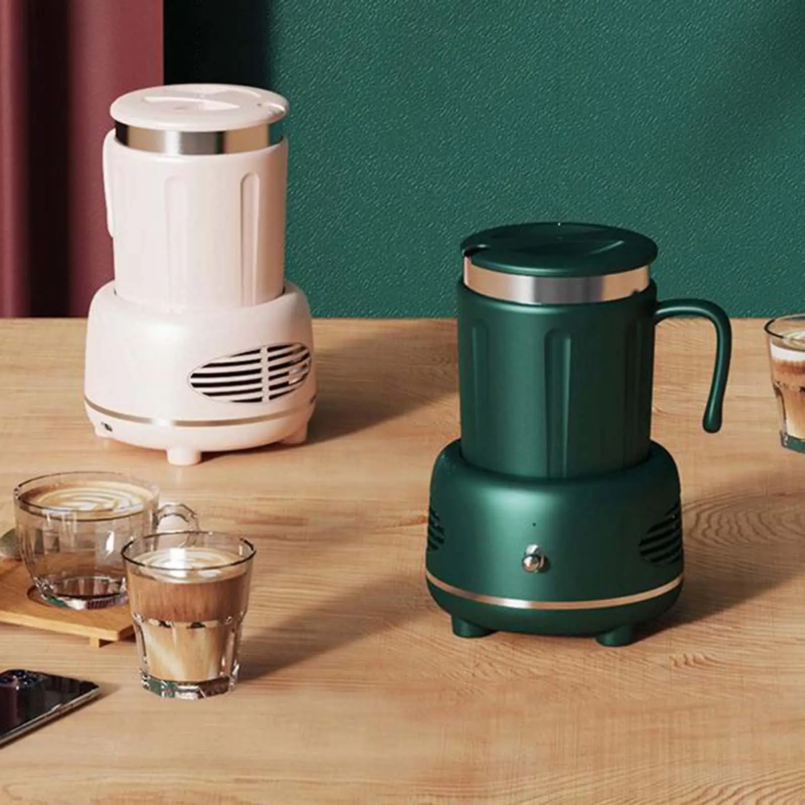 

2 in 1 Coffee Warmer Cup Drink Cooler Desktop Mug Warmer USB Heater Coaster Mug Heating Pad for Tea Milk Outdoor Camping Picnic