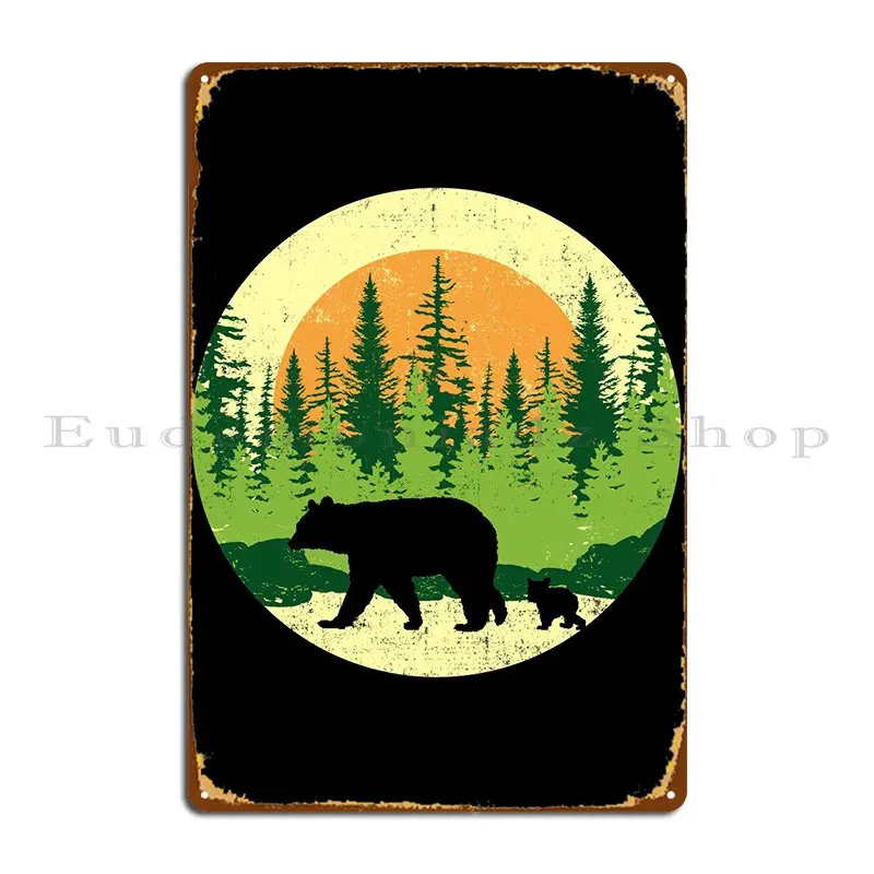 

Bear Hiking Nature Metal Plaque Poster Rusty Pub Pub Personalized Classic Tin Sign Poster
