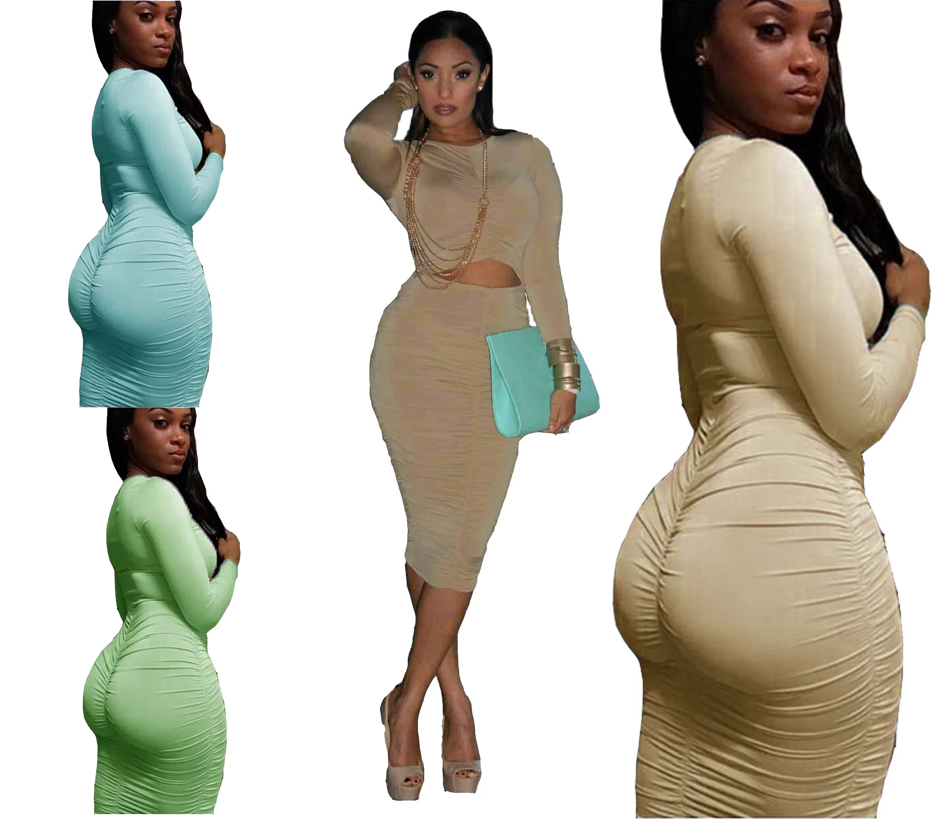 

2023 Hot Sale Women Knit Hollow Out Wrap Dress Summer Dress Plus Size