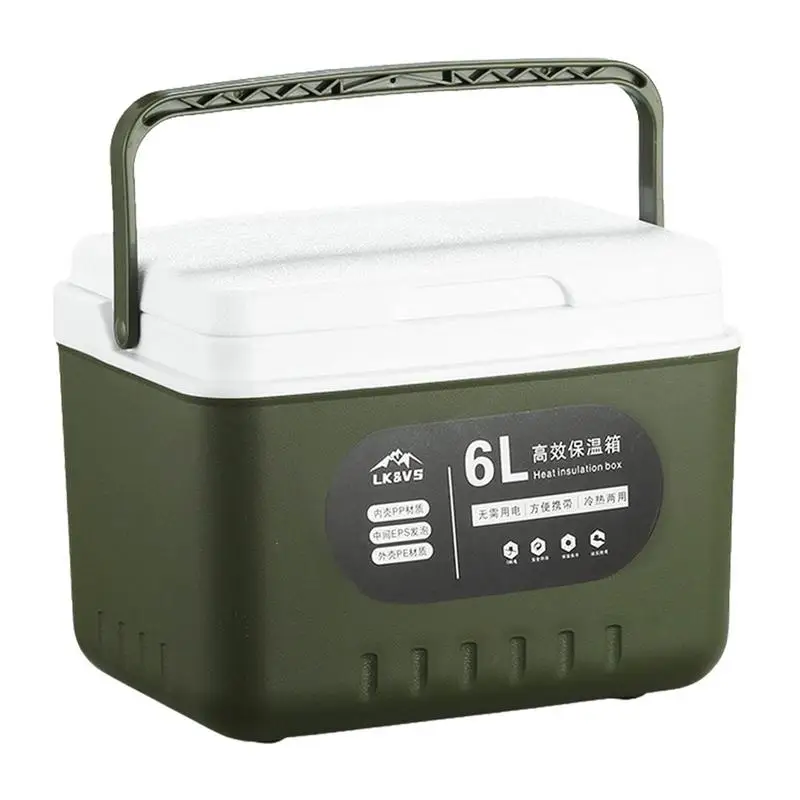 

High Capacity 5.4 QT Ice Coolers High-Performance Ice Chest Lunch Box Portable Heavy Duty Ice Box Personal Use For Camping Party