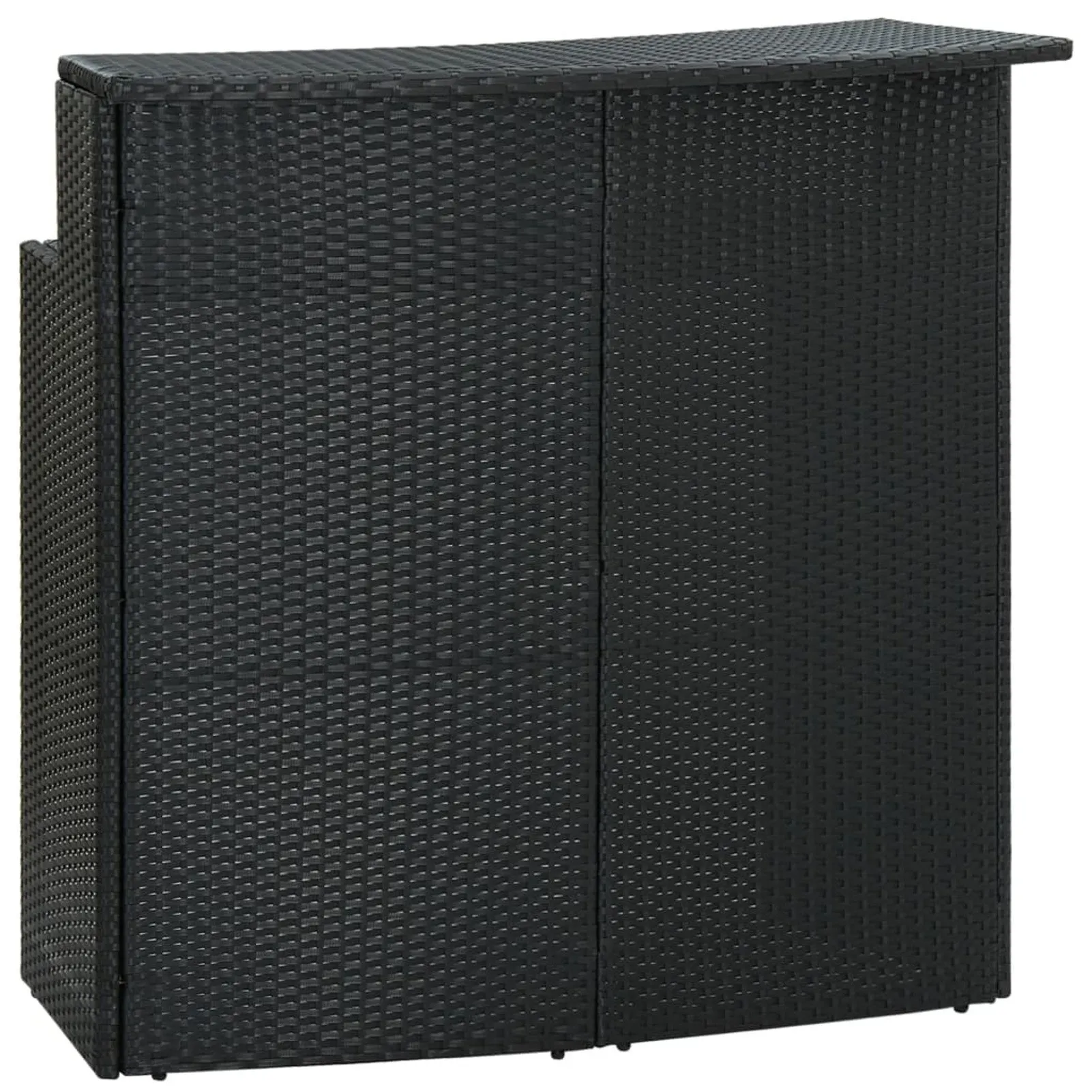 

Garden Bar Table Black 47.2"x21.7"x43.3" Poly Rattan