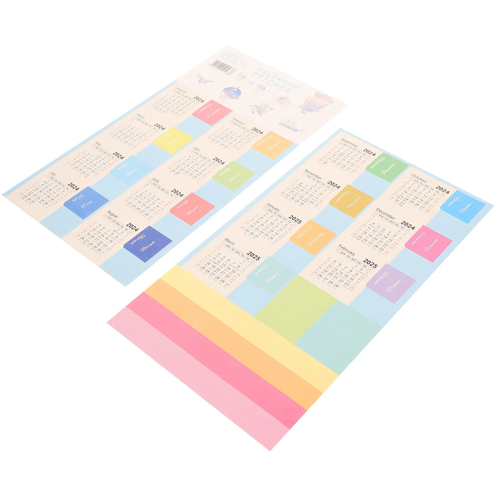 

10 Sets Tag Multi-functional Calendar Stickers DIY Planner Tabs Books Daily Use Office School