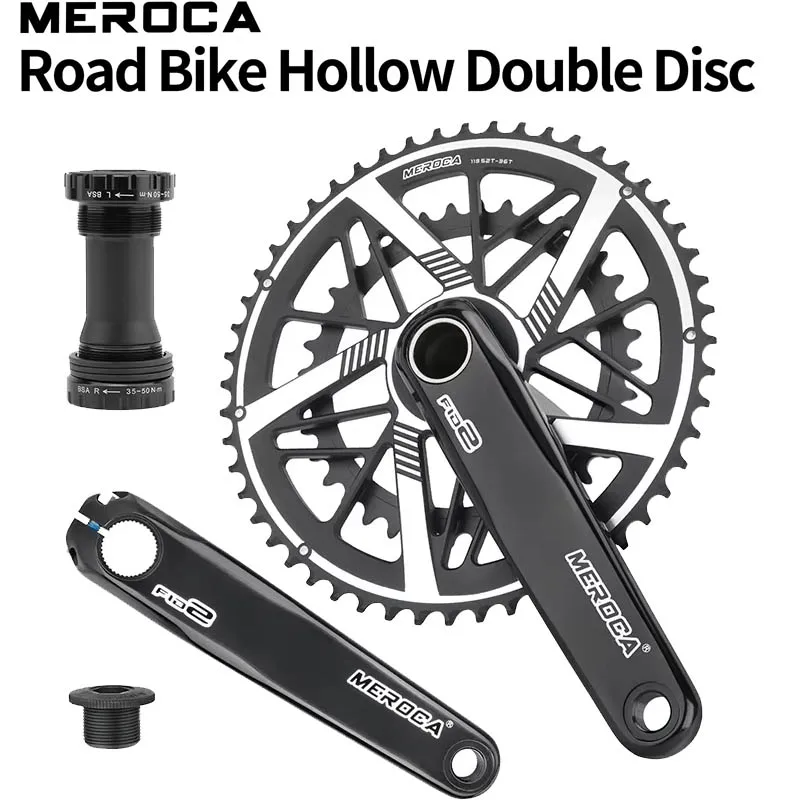 MEROCA алюминиевый сплав дорожный велосипедный вал двигатель 170 мм шатуны с прямым