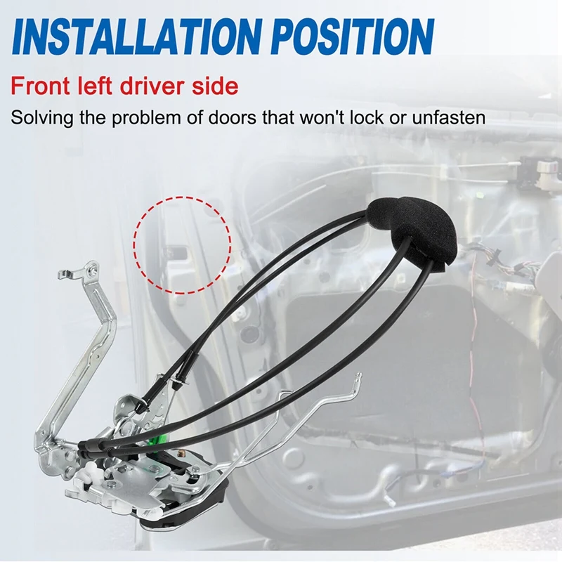 Привод защелки дверного замка Передний левый для Toyota 01-07 Sequoia и 05-06