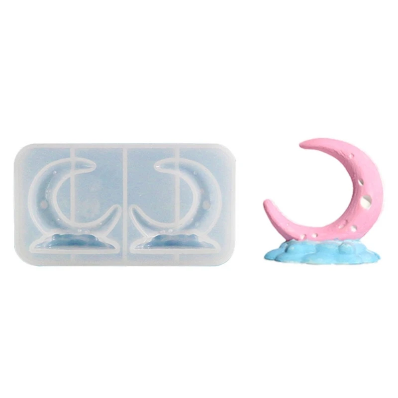 

DIY маленькая 3D заколка в форме облака Луны силиконовая форма ювелирные изделия брелок Подвеска заполнитель Подвески Форма настольное украш...