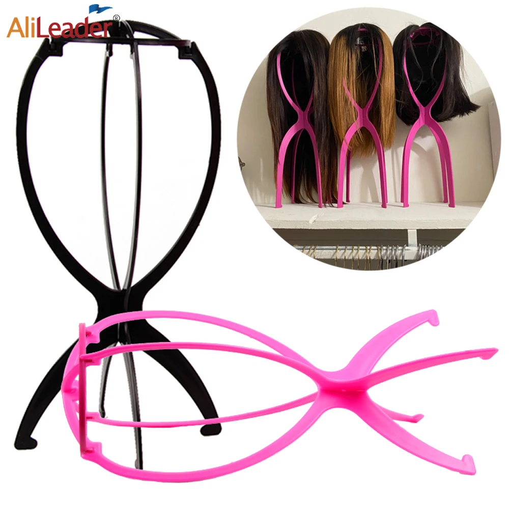 

Недорогая подставка для париков черная розовая пластиковая сушилка для париков Портативная Складная Подставка для париков для демонстрац...