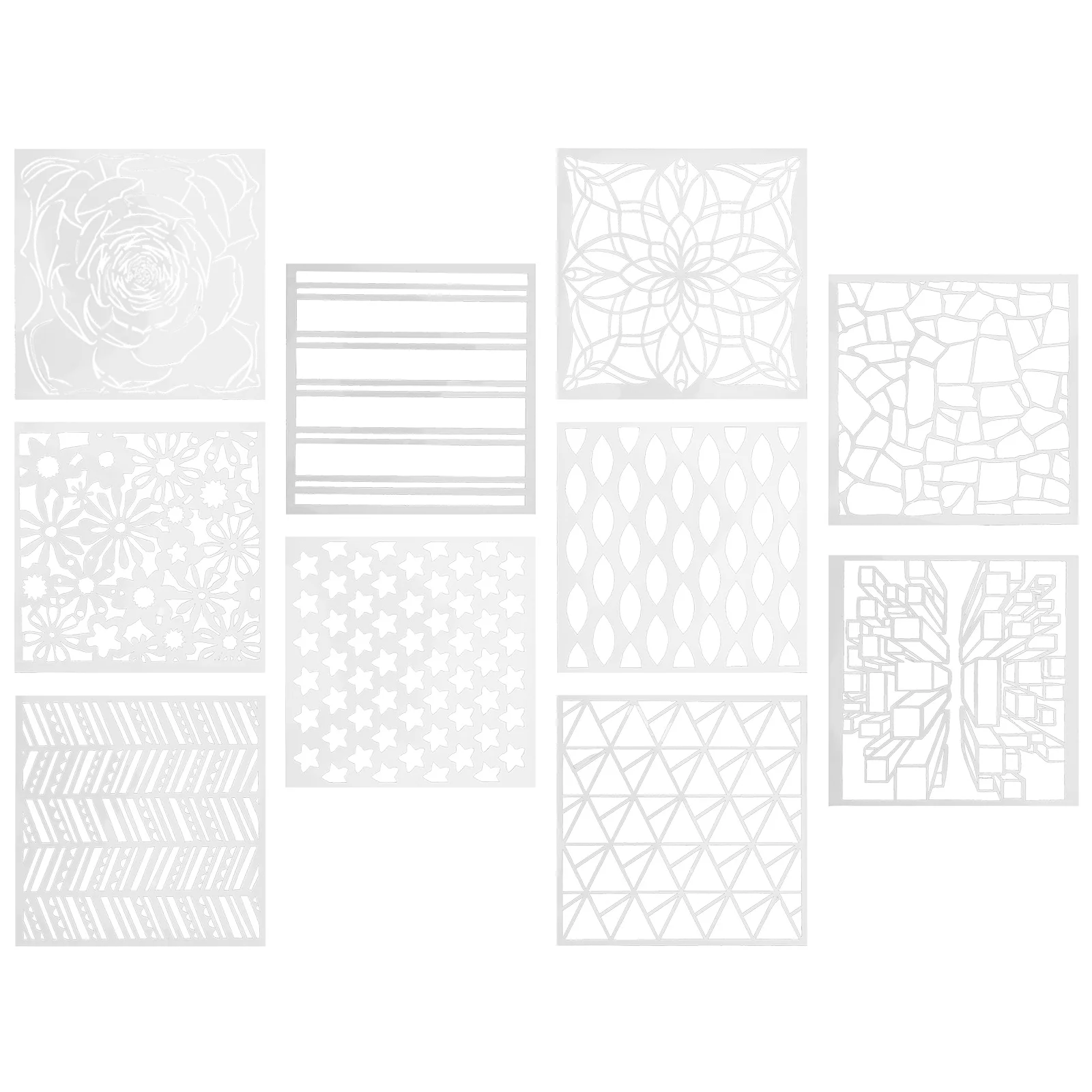 

Painting Stencil Stencils Template Drawing Diy Hollowreusablecraft Out Holiday Graffiti Flower Mold Journal Planner Scrapbook