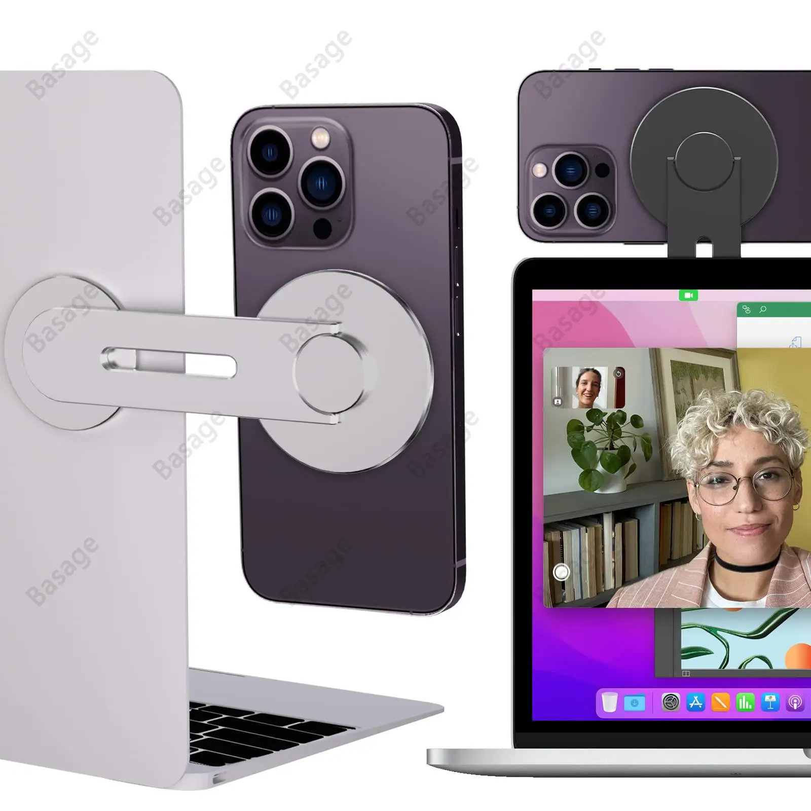 

Магнитный держатель для ноутбука и телефона, регулируемое крепление для камеры Magsafe iPhone, для iOS 16 и MacBook macOS 13 Ventura