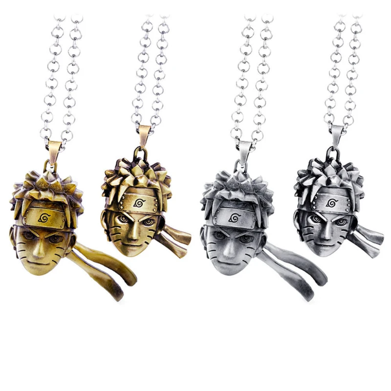

Anime Bandai Naruto New Fashion Necklace Men's Naruto Avatar Alloy Naruto Cool Hip Hop Pendant Accessories Necklace Jewelry