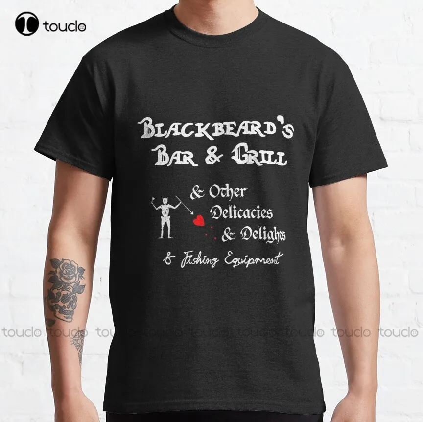 

Классическая футболка blackbearde S Bar & Grill, футболки большого размера с надписью «наш флаг означает смерть», Модная креативная забавная футболка для отдыха в стиле Харадзюку