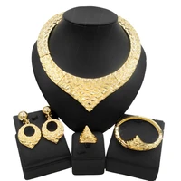 Yulaili Newest Hot Sale High Quality Dubai Gold Necklace Jewelry Set and Women Exquisite Banquet Date Wedding Jewelry Sets Gifts