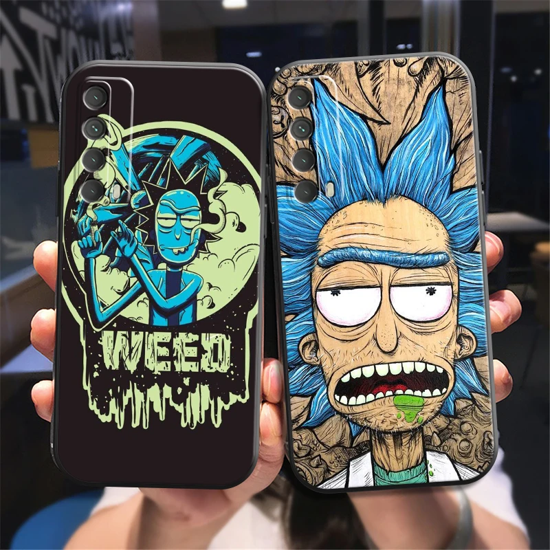 

Funny Carton Rick And Morty US Phone Case For Huawei P Smart Z 2019 2020 P20 P20 Lite Pro P30 P30 Lite Pro P40 P50 Funda Cover