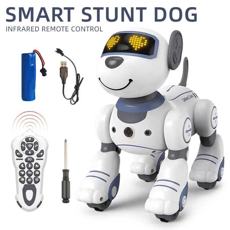 2022HOT Funny RC Robot Electronic Dog Stunt Dog Voice Command Programmable Touch-sense Music Song Robot Dog for Children's Toys enlarge