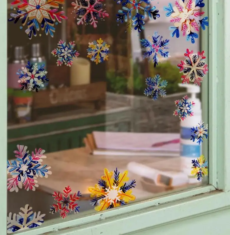 

Рождественские винтажные стеклянные наклейки