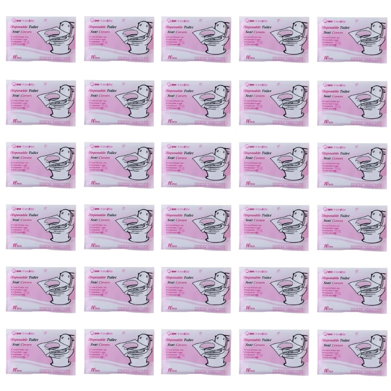 

Одноразовый чехол на сиденье унитаза, бумажный, растворимый в воде, для путешествий, кемпинга, отеля, ванной комнаты