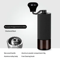 upgrade manual coffee grinder cnc stainless steel grinding core adjustable professional coffee bean grinding with double bearing
