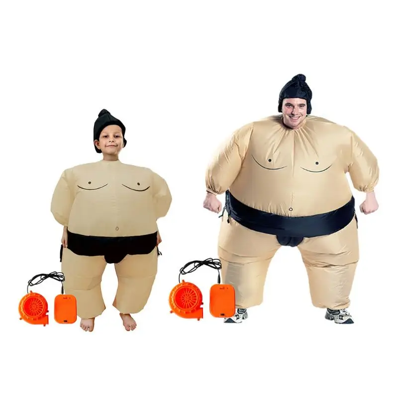 

New Sumo Costumes Funny Inflatable Costume Wrestler Blow Up Costumes for Carnival Day Cosplay Party Favorite Dressing Accs