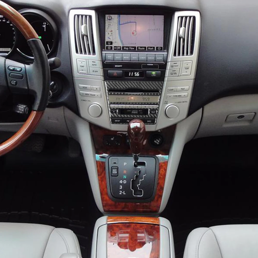 

Автомобильные наклейки Lexus, панель управления радио с отделкой кассеты, аксессуары, внутренняя молдинговая полоса для Lexus RX330 RX350 Seris