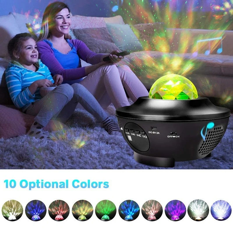 Promotion! Star Projector - Galaxy Ceiling Light Baby Night Lamp With Bluetooth Children's Remote Control |