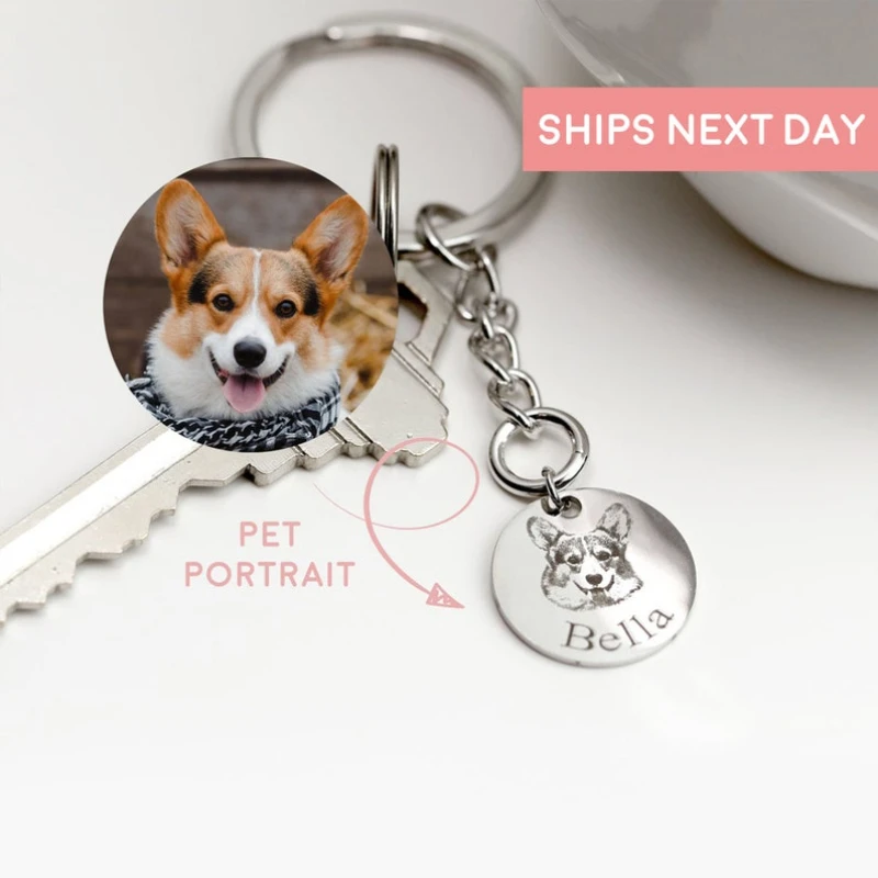 

Dog Keychain Custom Pet Memorial Gift Mothers Day Gift for Her Personalized Gift for him Dog Mom Gifts for Pets Key Chain