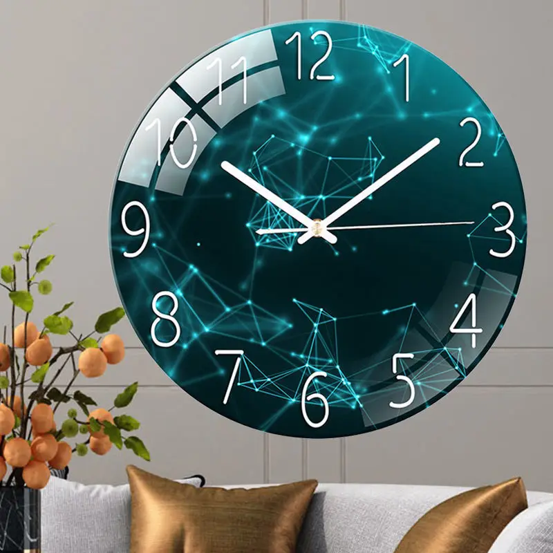 Living Room Free Perforated Wall Clock Household Silent Bedr