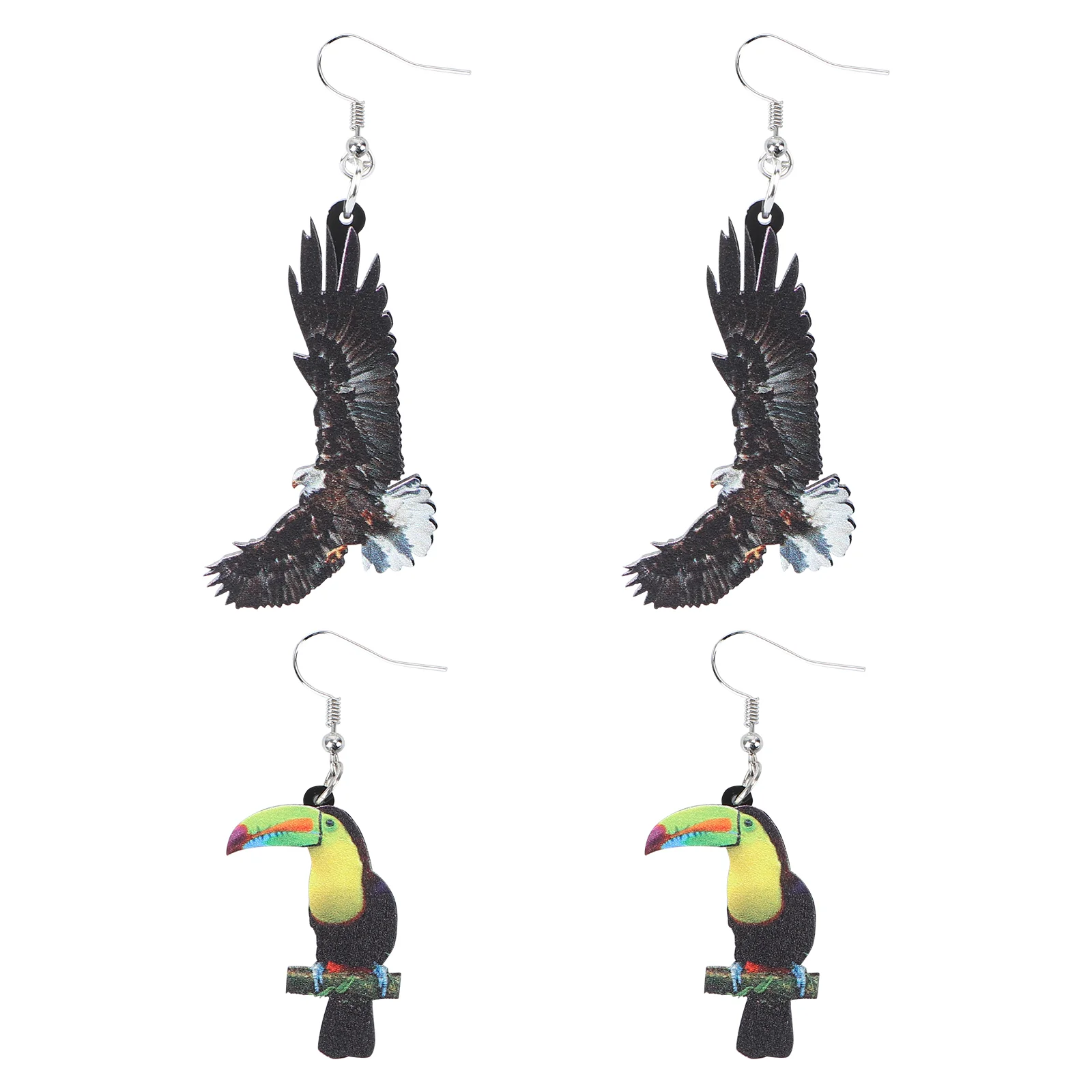 2 пары кулонов с птицами ювелирные серьги женские висячие девушки декор