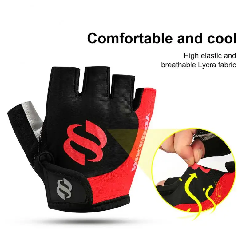 

Gel Half Finger Cycling Gloves Anti-Slip Anti-sweat Bicycle Left-Right Hand Gloves Anti Shock MTB Road Bike Sports Gloves