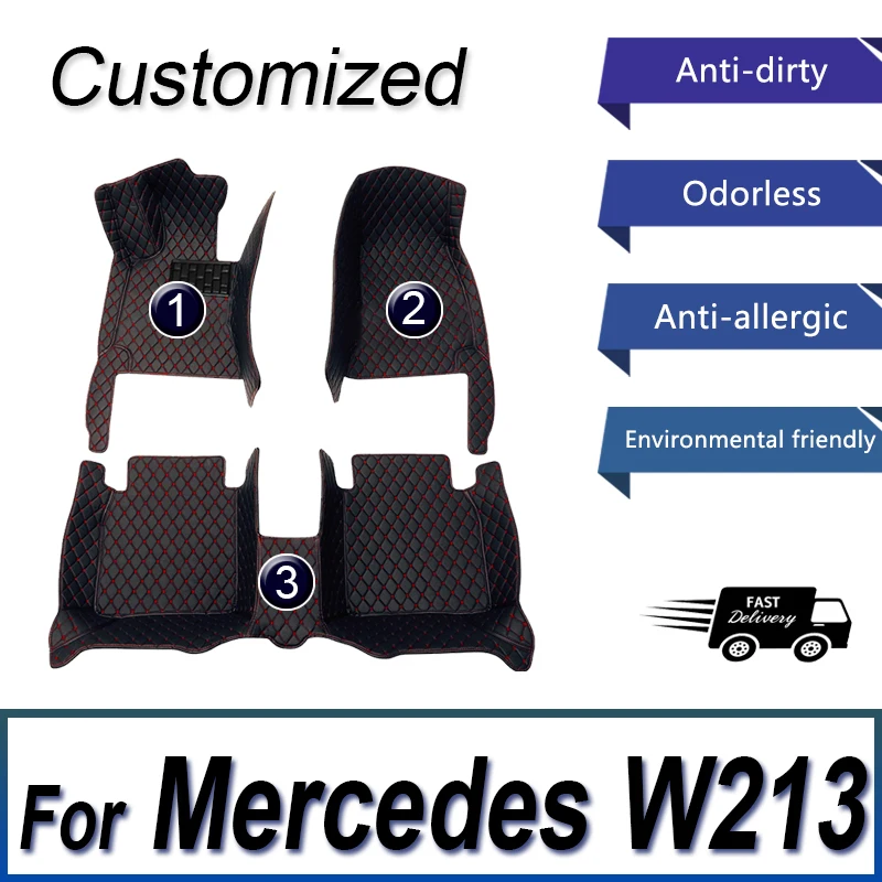 

Car Floor Mats For Mercedes W213 2017-2020 DropShipping Center Auto Interior Accessories Leather Carpets Rugs Foot Pads